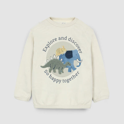 Cute Beige Themed Girls Sweatshirt Sweatshirt Iluvlittlepeople 12-18 Months Blue Winter