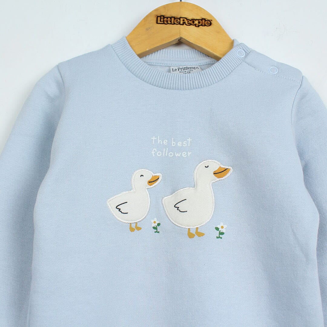 Dashing Blue Themed Girls Sweat Shirt Sweatshirt Iluvlittlepeople 