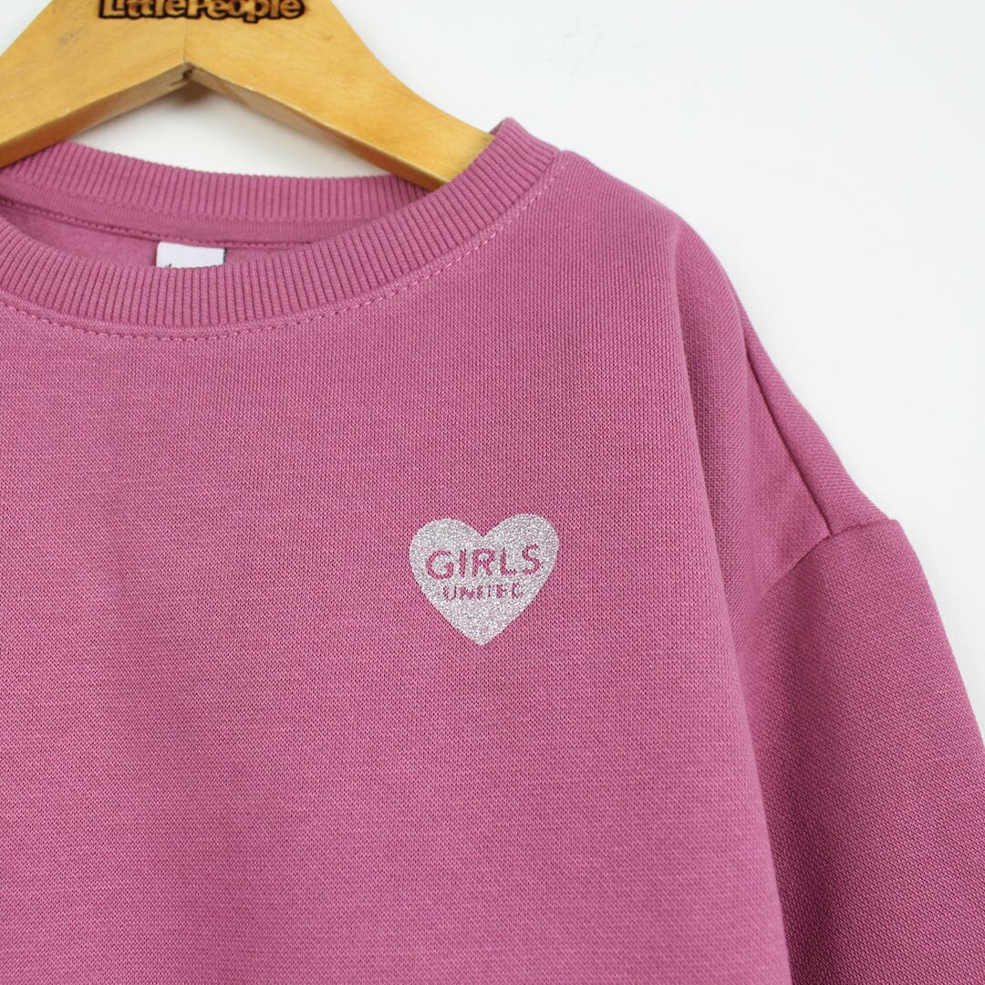 Attractive Pink Themed Girls Sweatshirt Sweatshirt Iluvlittlepeople 