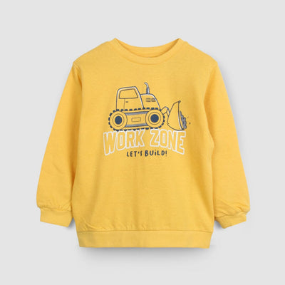 Decent Yellow Themed Boys Sweatshirt Sweatshirt Iluvlittlepeople 4-5 Years Yellow Winter