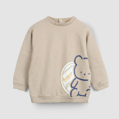 Decent Beige Themed Boys Sweatshirt Sweatshirt Iluvlittlepeople 6-9 Months Beige Winter