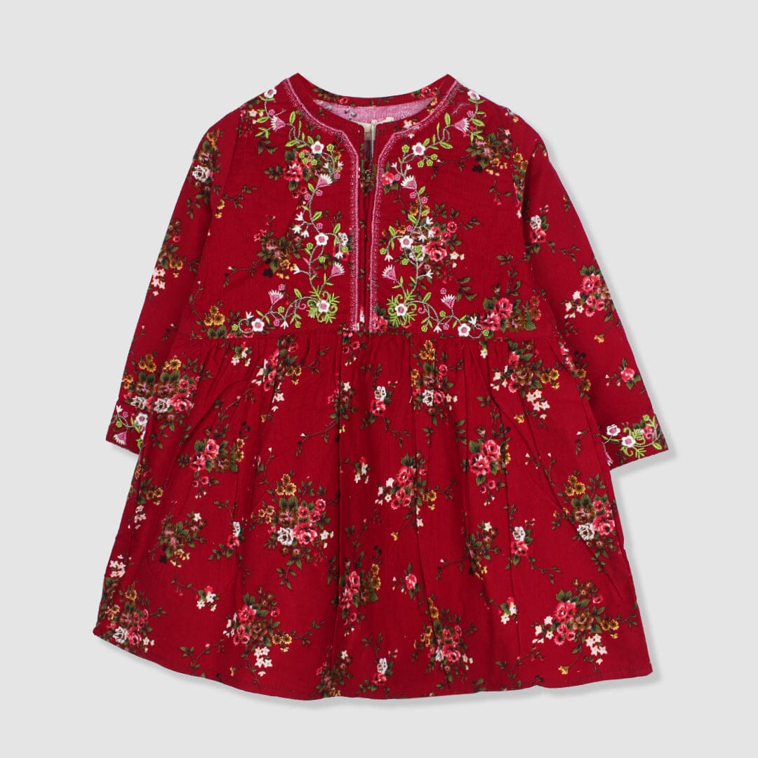 Delighted Red Themed Cute Princess Frock Frock Iluvlittlepeople 3-4 Years Red Winter