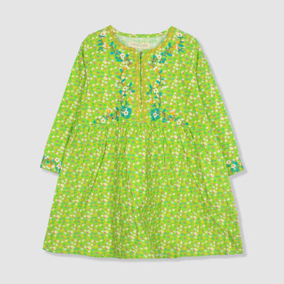 Attractive Green Themed Cute Princess Frock Frock Iluvlittlepeople 3-4 Years Green Winter