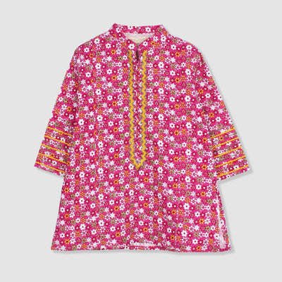 Trendy Pink Themed Cute Princess Kurti Kurti Iluvlittlepeople 3-4 Years Pink Winter