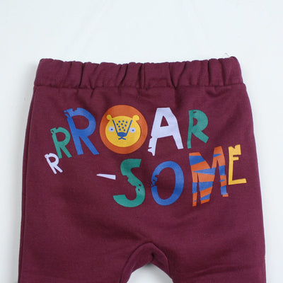 Dashing Maroon Themed Kids Trouser Trouser Iluvlittlepeople 