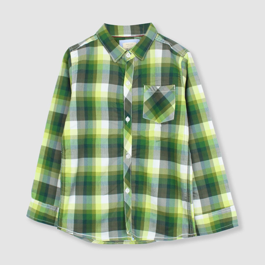 Decent Green Themed Boys Casual Shirt Casual Shirt Iluvlittlepeople 2-3 Years Green Winter