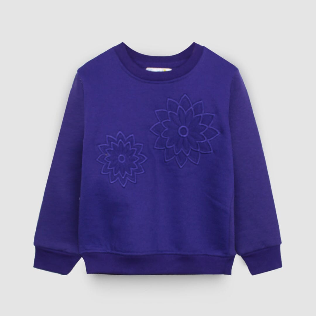 Dashing Purple Themed Kids Sweatshirt Sweatshirt Iluvlittlepeople 2-3 Years Purple Winter