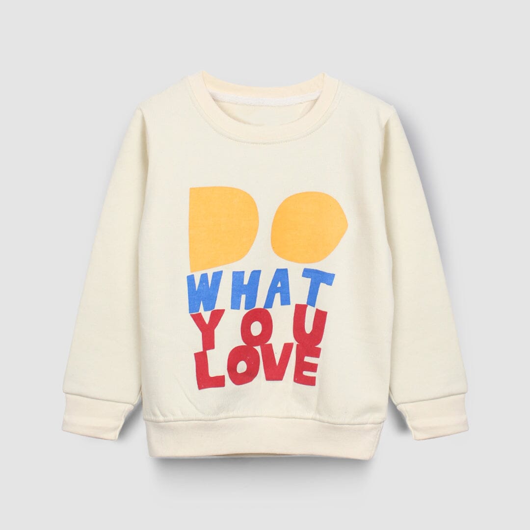 Dashing Off White Themed Boys Sweatshirt Sweatshirt Iluvlittlepeople 2-3 Years Off White Winter