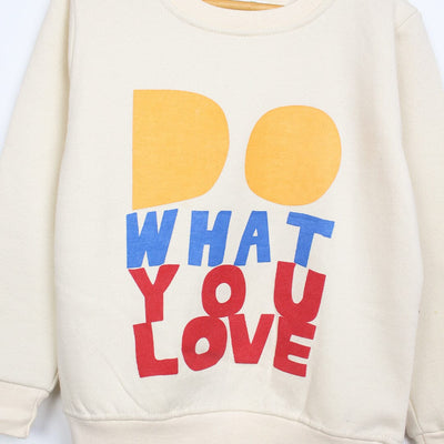 Dashing Off White Themed Boys Sweatshirt Sweatshirt Iluvlittlepeople 