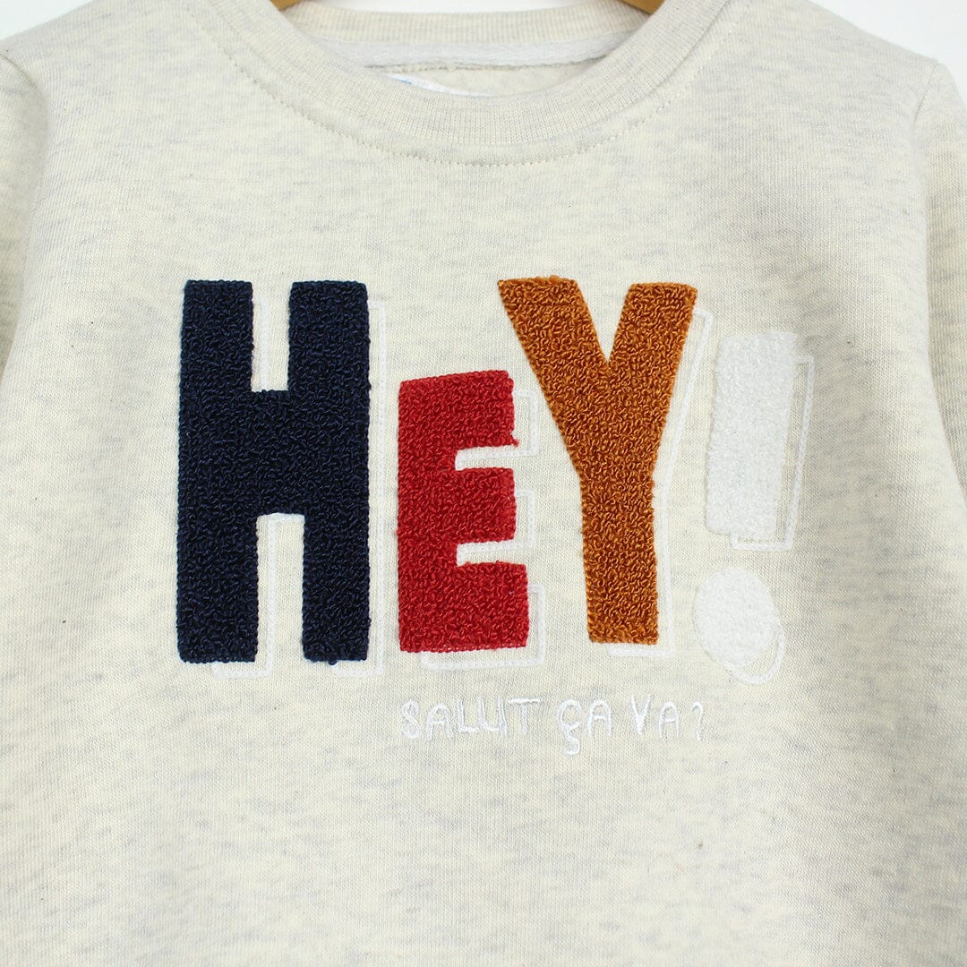 Dashing Off White Themed Boys Sweatshirt Sweatshirt Iluvlittlepeople 