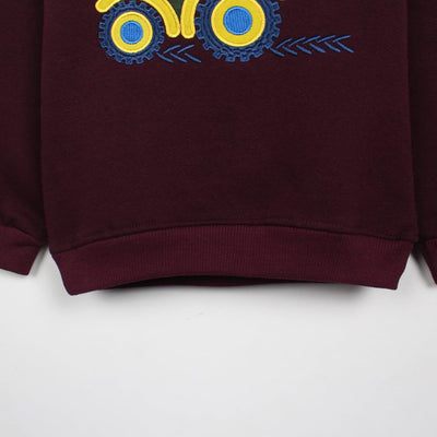 Decent Maroon Themed Boys Sweatshirt Sweatshirt Iluvlittlepeople 