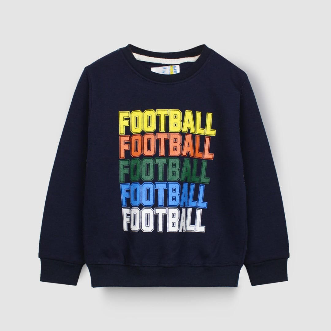 Dashing Blue Themed Boys Sweatshirt Sweatshirt Iluvlittlepeople 2-3 Years Blue Winter