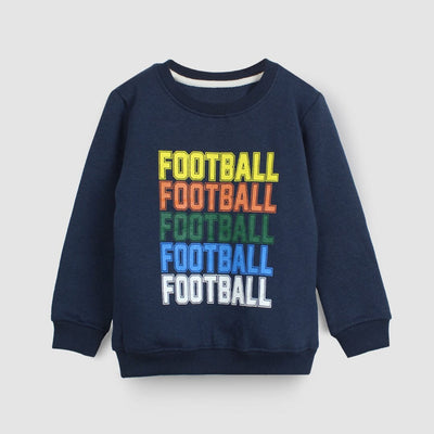 Dashing Blue Themed Boys Sweatshirt Sweatshirt Iluvlittlepeople 2-3 Years Blue Winter