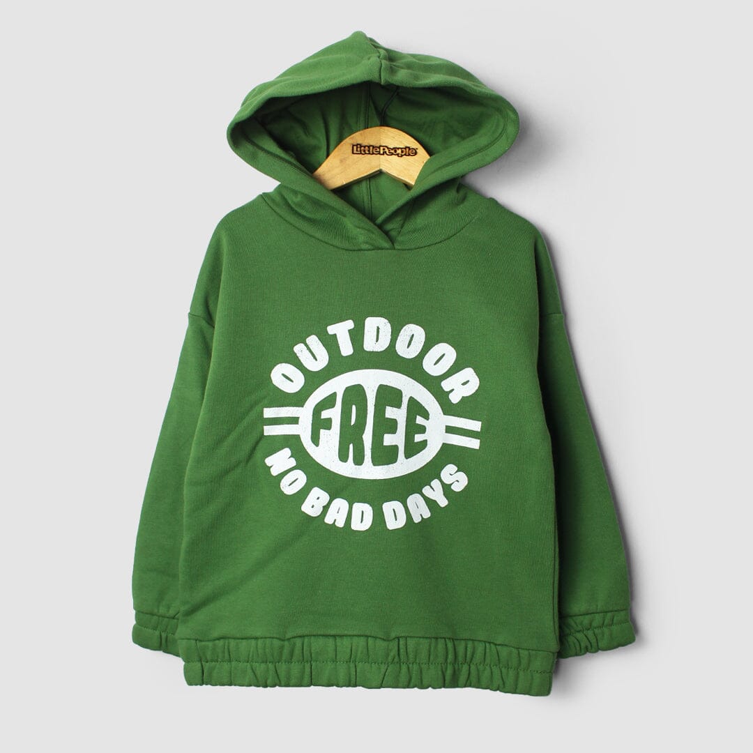 Dashing Green Themed Girls Hoodie Sweatshirt Iluvlittlepeople 2-3 Years Green Winter