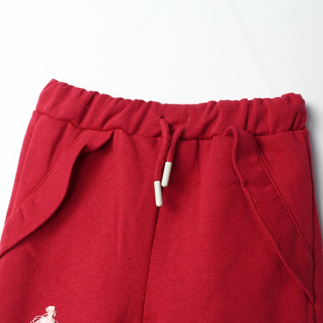 Cozy Stylish Red Themed Girls Trouser Trouser Iluvlittlepeople 