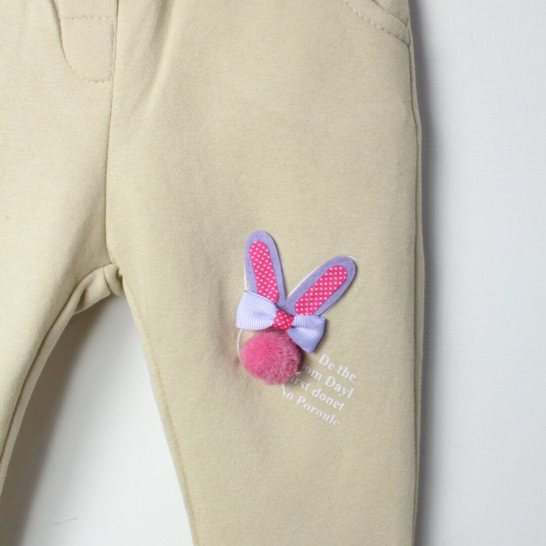 Cozy Stylish Beige Themed Girls Trouser Trouser Iluvlittlepeople 