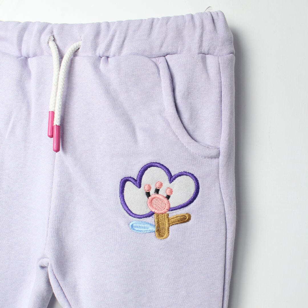 Stylish Purple Themed Girls Trouser Trouser Iluvlittlepeople 