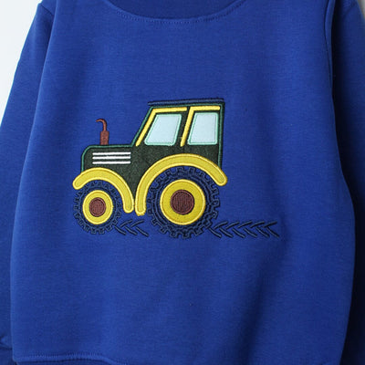 Dashing Blue Themed Boys Sweatshirt Sweatshirt Iluvlittlepeople 