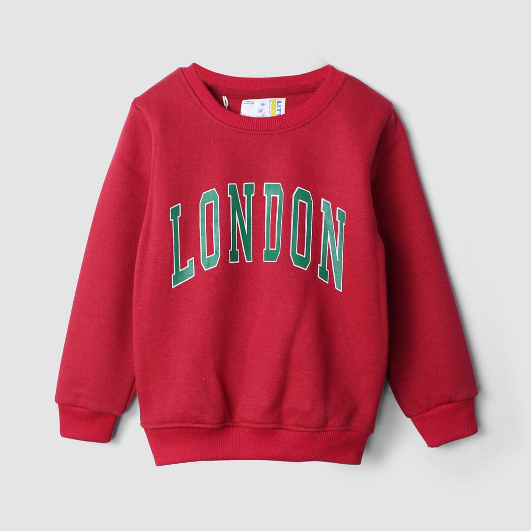 Fancy Red Themed Kids Sweatshirt Sweatshirt Iluvlittlepeople 2-3 Years Red Winter