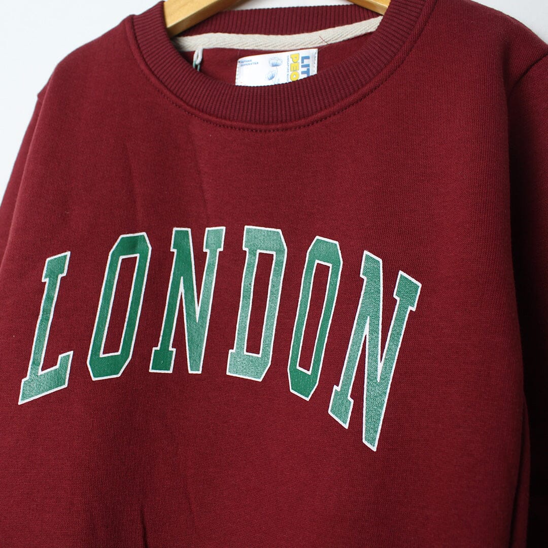 Stylish Maroon Themed Boys Sweatshirt Sweatshirt Iluvlittlepeople 