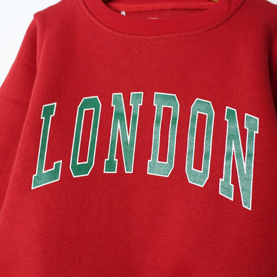 Stylish Red Themed Kids Sweatshirt Sweatshirt Iluvlittlepeople 