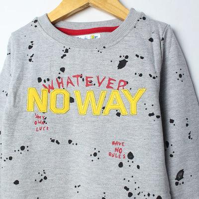 Dashing Grey Themed Kids Sweatshirt Sweatshirt Iluvlittlepeople 