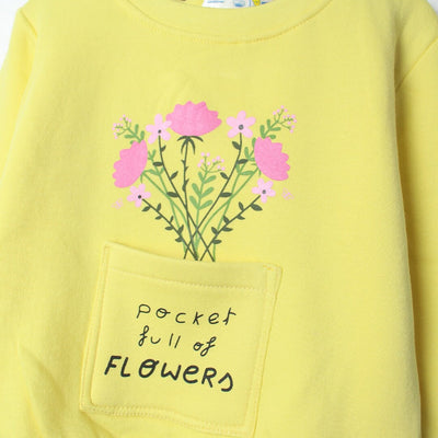 Stylish Yellow Themed Girls Sweatshirt Sweatshirt Iluvlittlepeople 