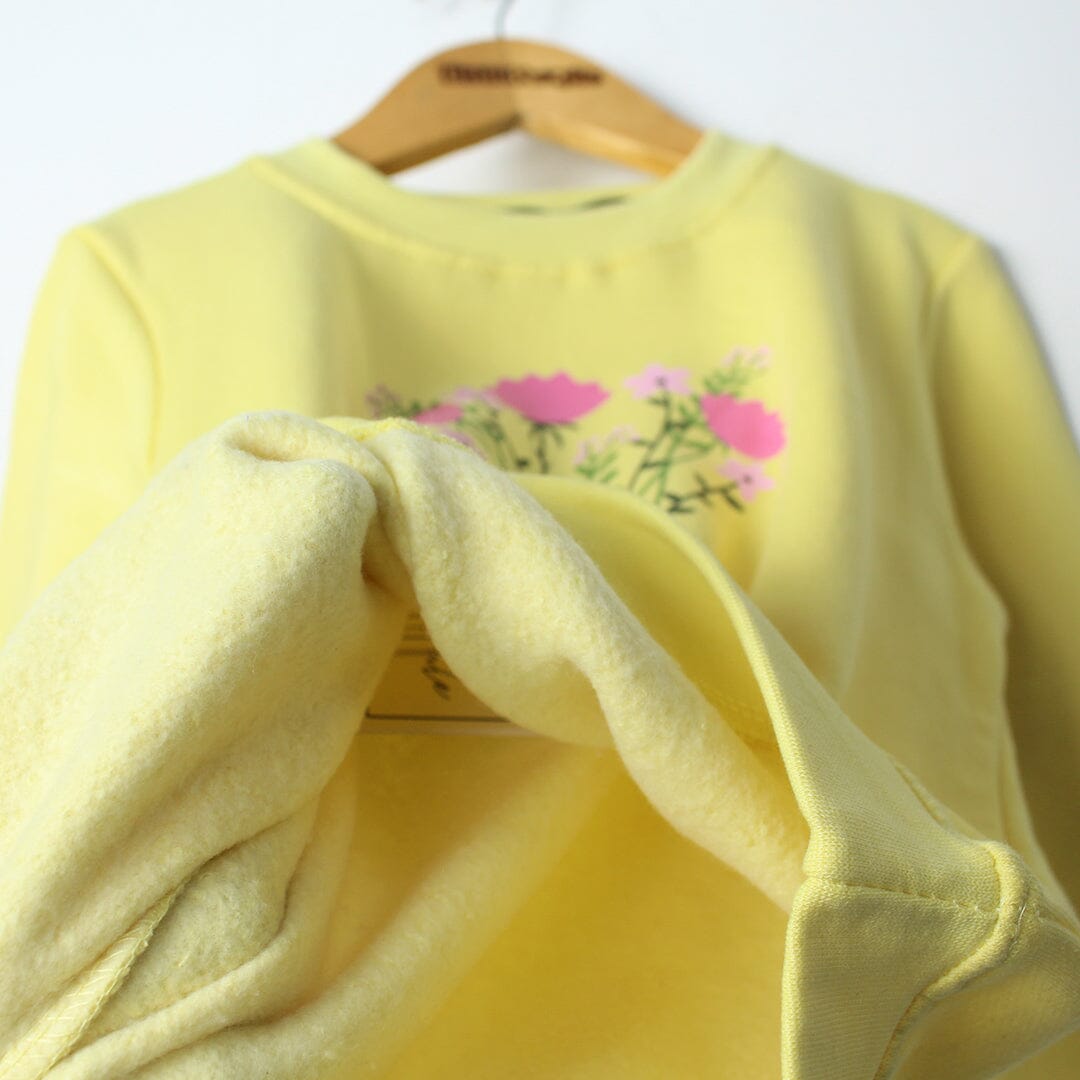 Attractive Yellow Themed Girls Sweatshirt Sweatshirt Iluvlittlepeople 