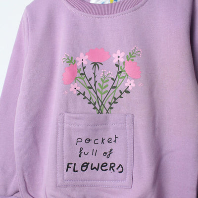 Attractive Purple Themed Girls Sweatshirt Sweatshirt Iluvlittlepeople 