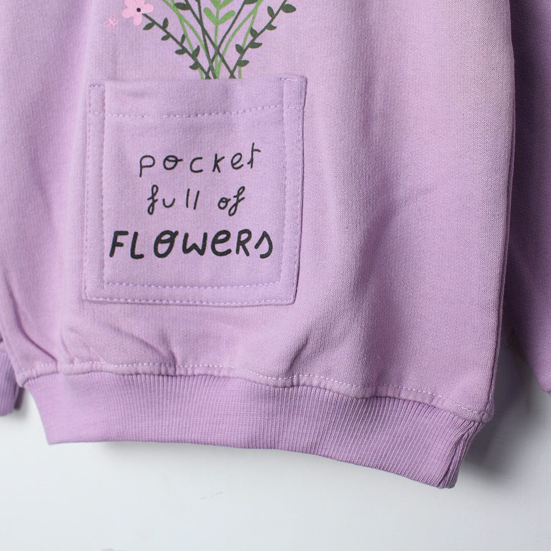 Attractive Purple Themed Girls Sweatshirt Sweatshirt Iluvlittlepeople 