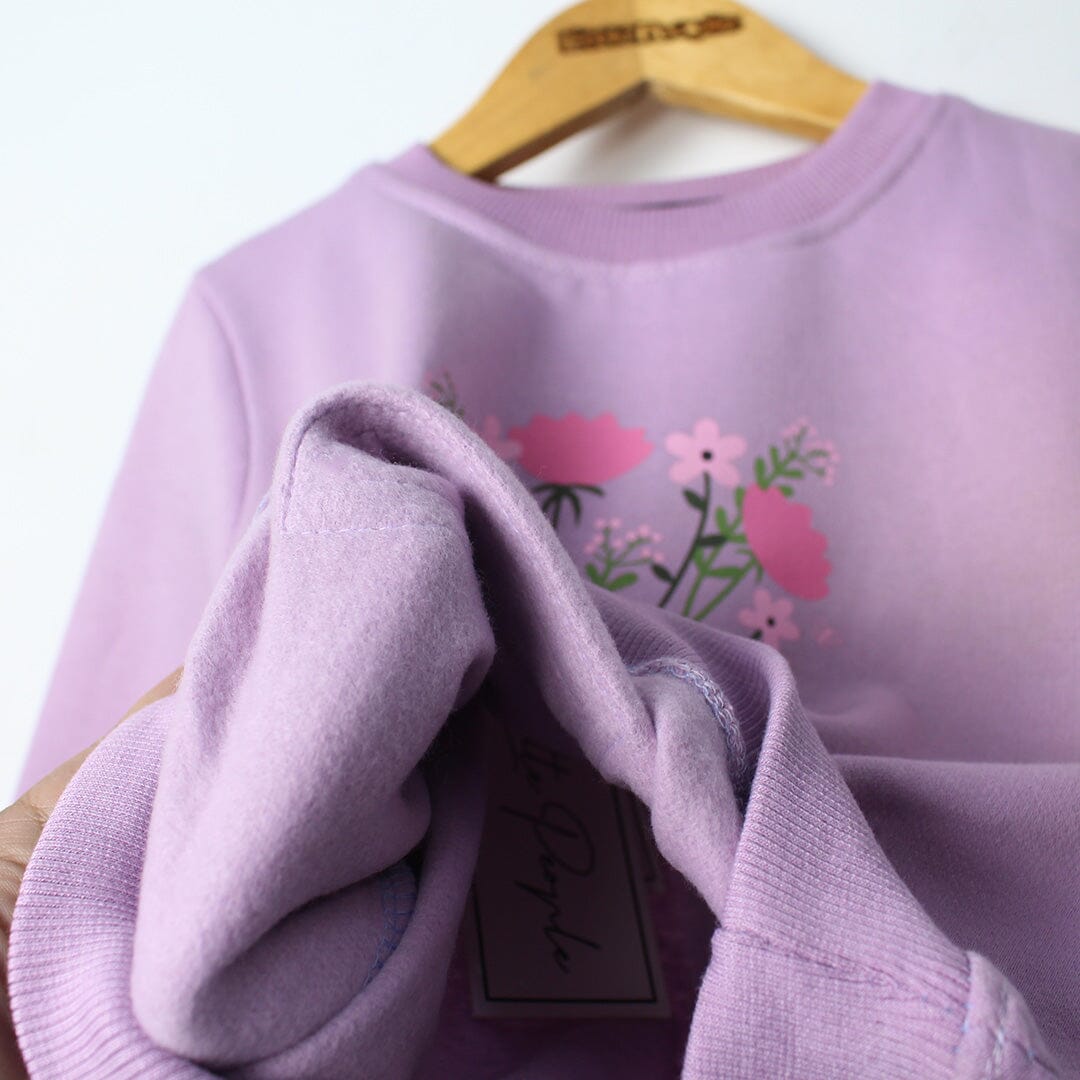 Attractive Purple Themed Girls Sweatshirt Sweatshirt Iluvlittlepeople 