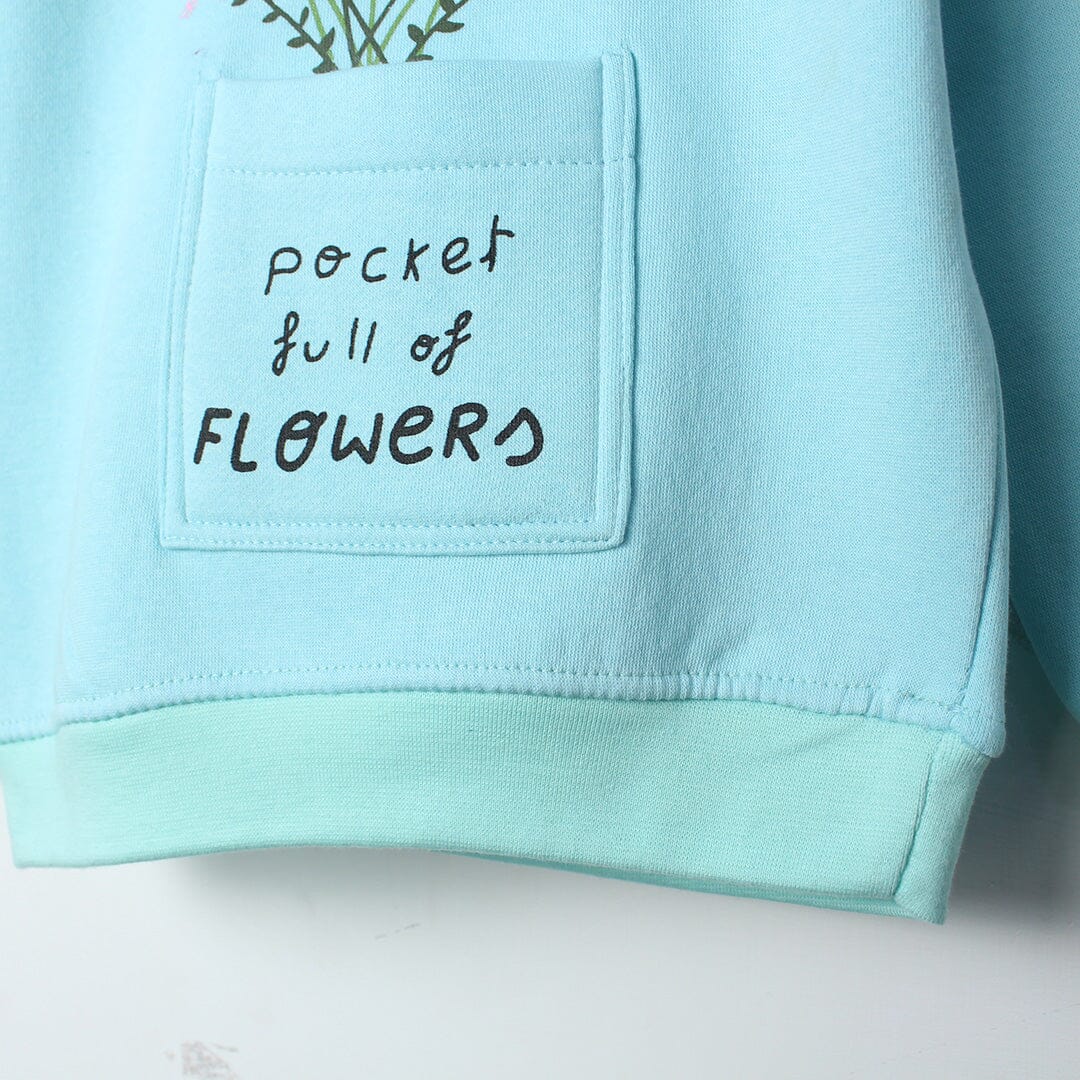 Dashing Aqua Themed Girls Sweatshirt Sweatshirt Iluvlittlepeople 