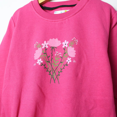 Decent Pink Themed Girls Sweatshirt Sweatshirt Iluvlittlepeople 