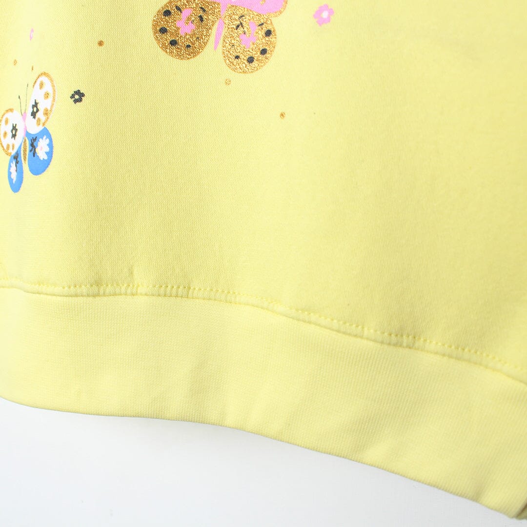 Dashing Yellow Themed Girls Sweatshirt Sweatshirt Iluvlittlepeople 