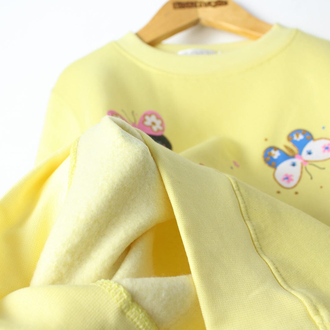 Dashing Yellow Themed Girls Sweatshirt Sweatshirt Iluvlittlepeople 