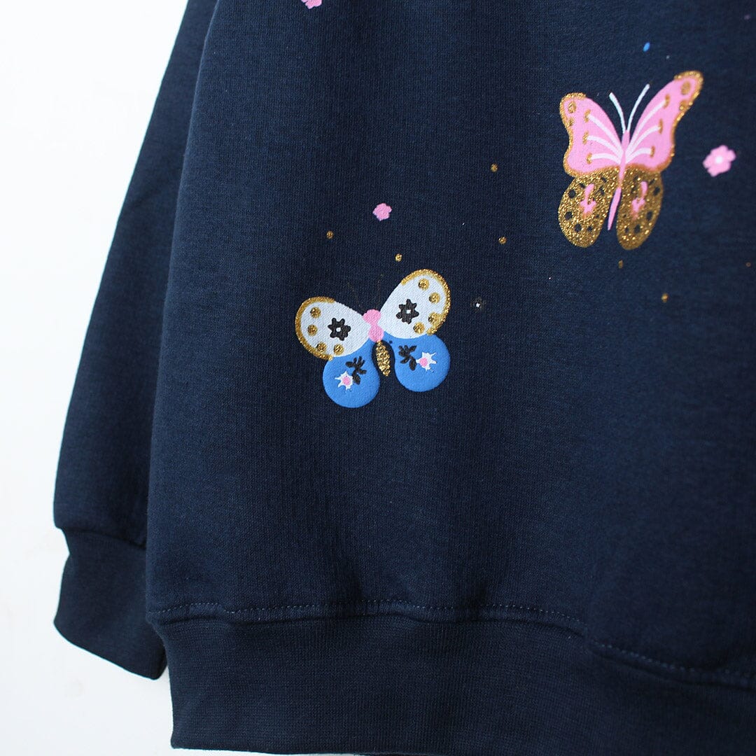 Decent Blue Themed Girls Sweatshirt Sweatshirt Iluvlittlepeople 