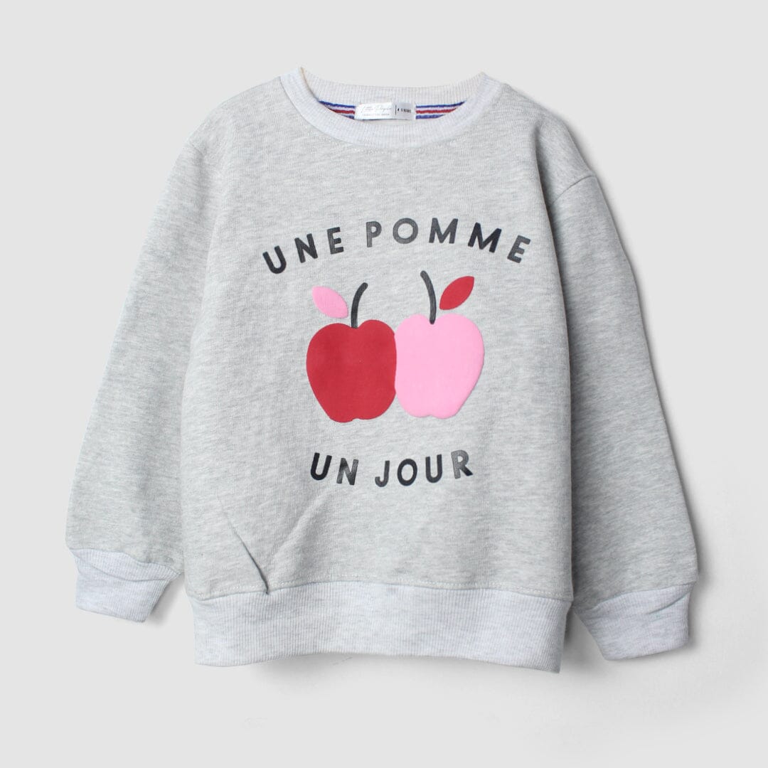 Dashing Grey Themed Kids Sweatshirt Sweatshirt Iluvlittlepeople 18-24 Months Grey Winter