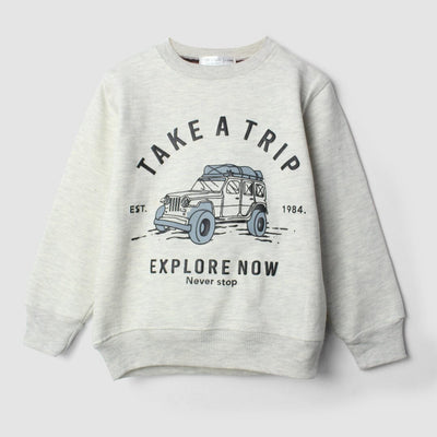 Attractive Grey Themed Boys Sweatshirt Sweatshirt Iluvlittlepeople 18-24 Months Grey Winter