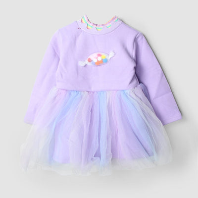 Cozy Purple Themed Cute Princess Frock Frock Iluvlittlepeople 9-12 Months Purple Winter