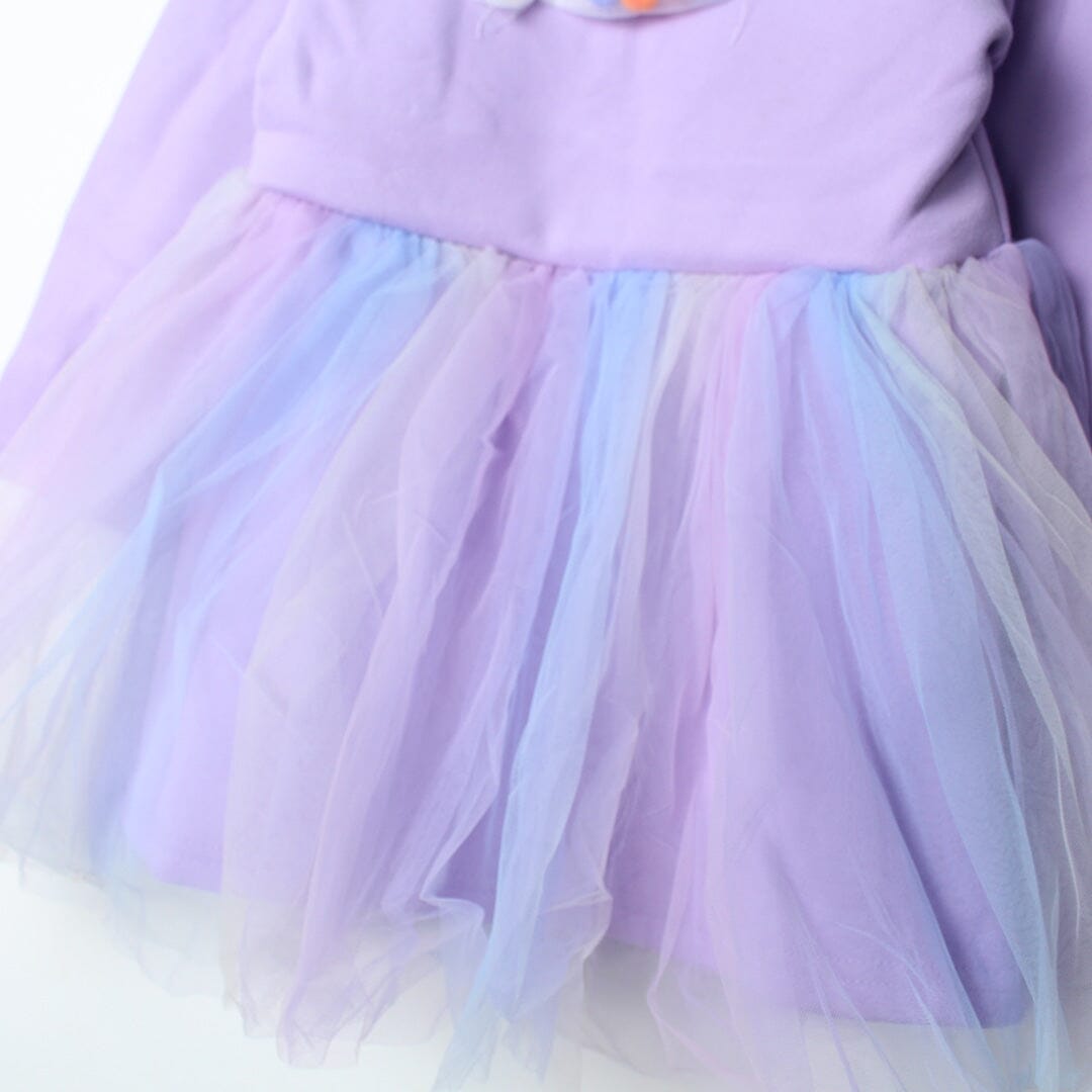 Cozy Purple Themed Cute Princess Frock Frock Iluvlittlepeople 