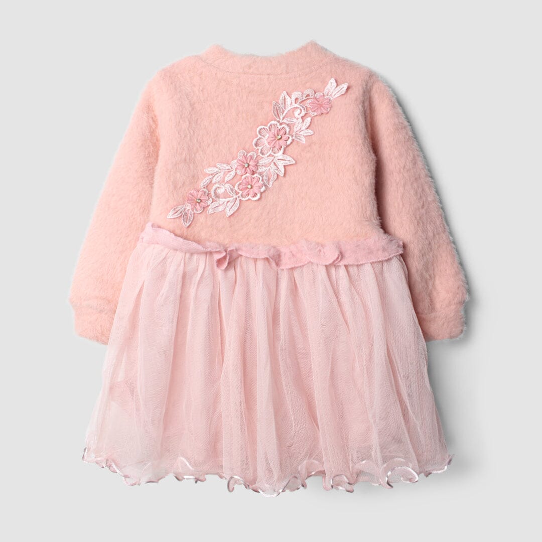 Cozy Peach Themed Cute Princess Frock Frock Iluvlittlepeople 12-18 Months Peach Winter