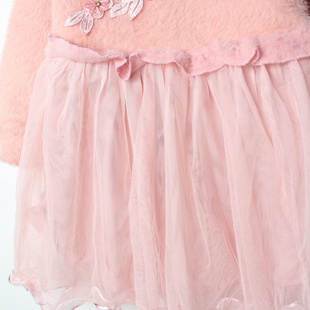 Cozy Peach Themed Cute Princess Frock Frock Iluvlittlepeople 