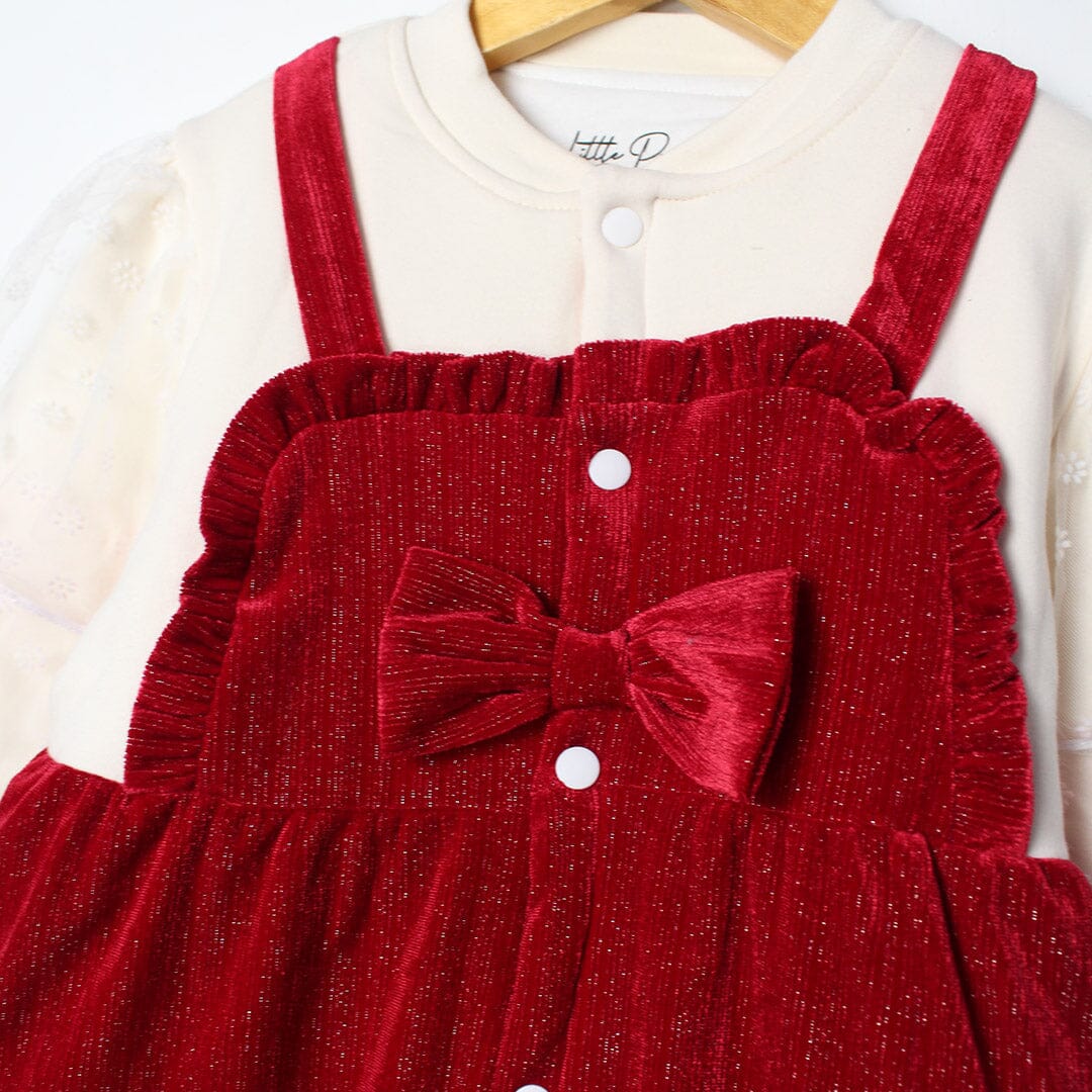 Dashing Red Themed Baby Girl Romper Romper Iluvlittlepeople 