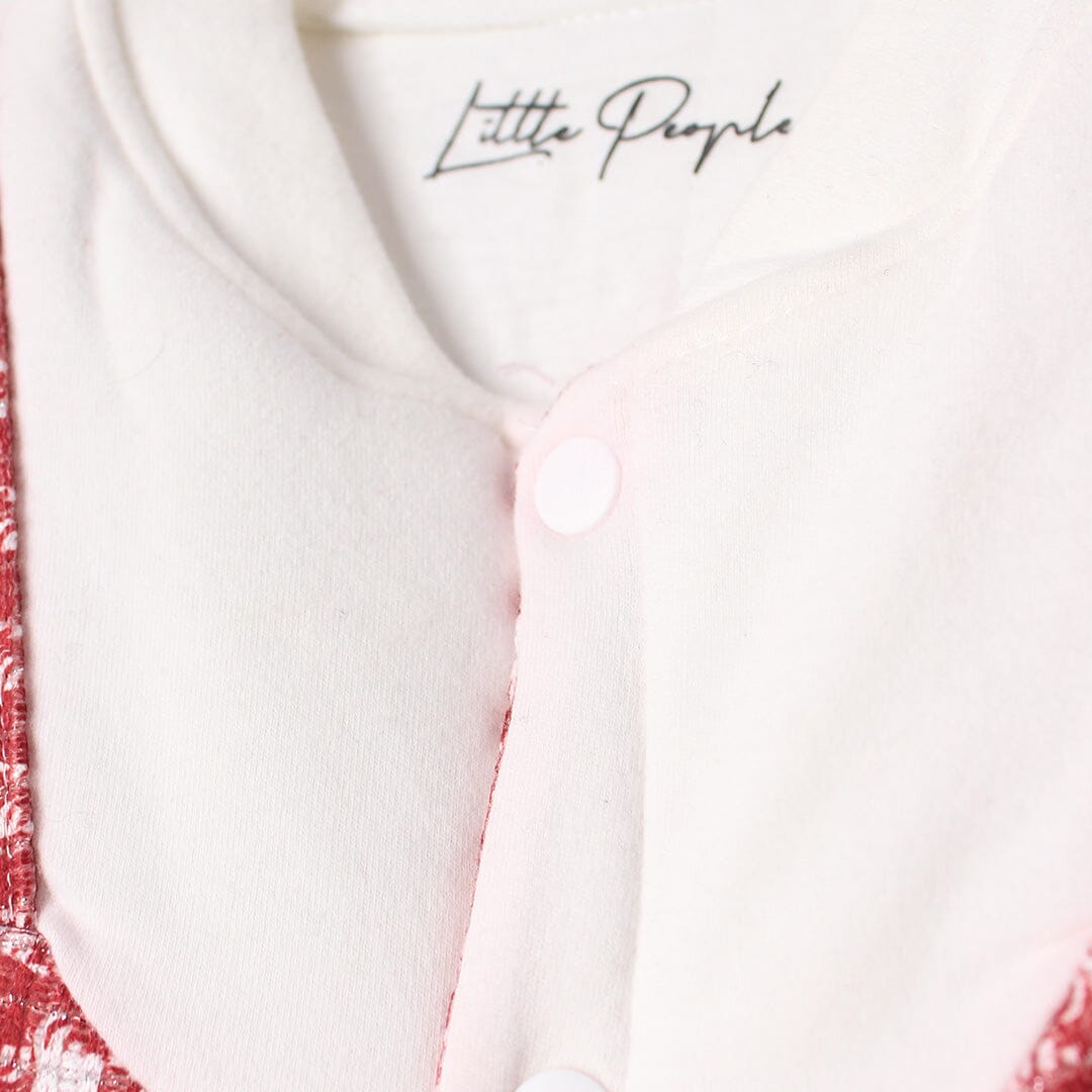 Sober Peach Themed Baby Girl Romper Romper Iluvlittlepeople 