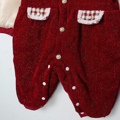 Dashing Red Themed Baby Girl Romper Romper Iluvlittlepeople 