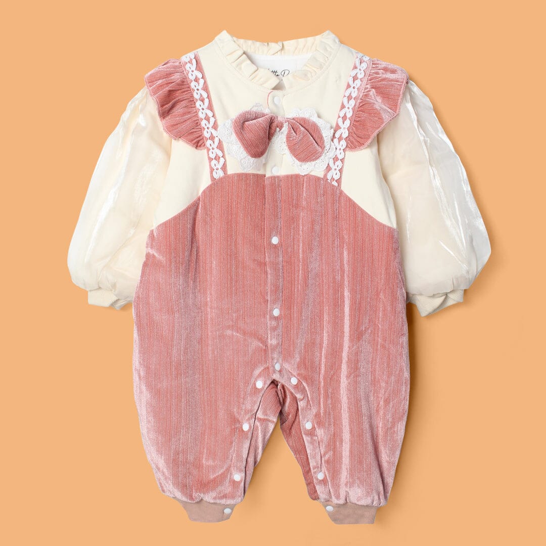 Sober Peach Themed Baby Girl Romper Romper Iluvlittlepeople 0-3 Months Peach Winter