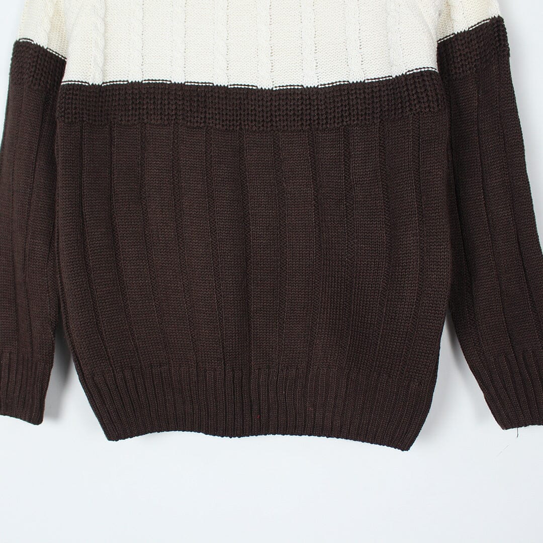 Cozy & Comfy Brown Themed Boys Sweater Sweater Iluvlittlepeople 