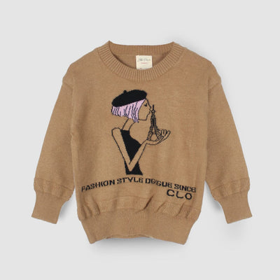 Stylish Brown Themed Kids Sweater Sweater Iluvlittlepeople 2-3 Years Brown Winter