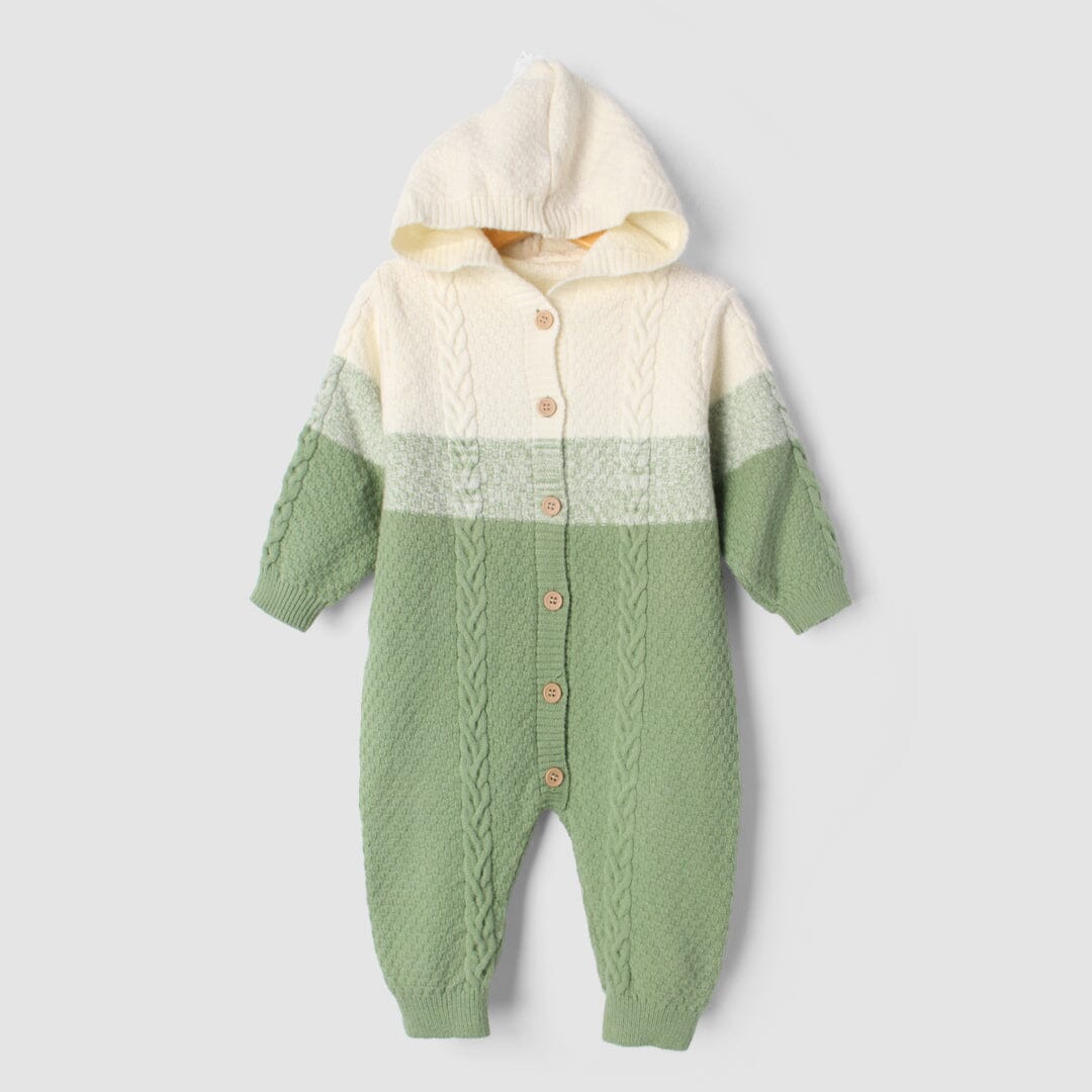 Cozy Green Themed Winter Kids Romper Romper Iluvlittlepeople 0-3 Months Green Winter