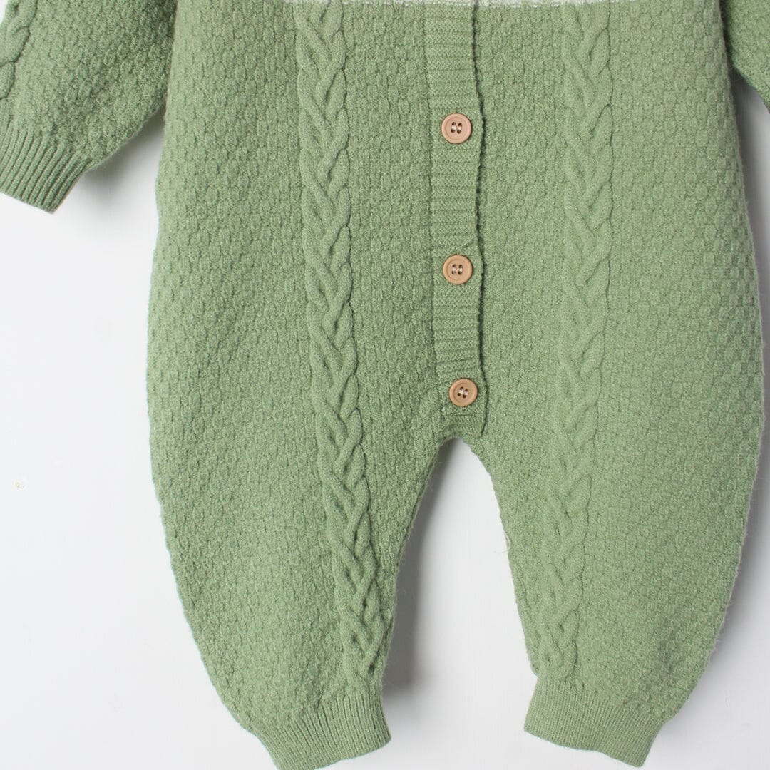 Cozy Green Themed Winter Kids Romper Romper Iluvlittlepeople 